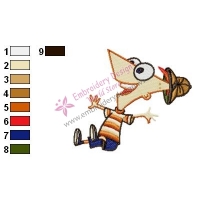 Phineas Flynn Embroidery Design 06